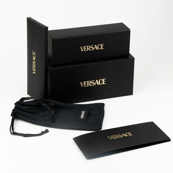 NEW Versace VE4480U 314/87 White Dark Grey Oval Unisex Sunglasses main image 6